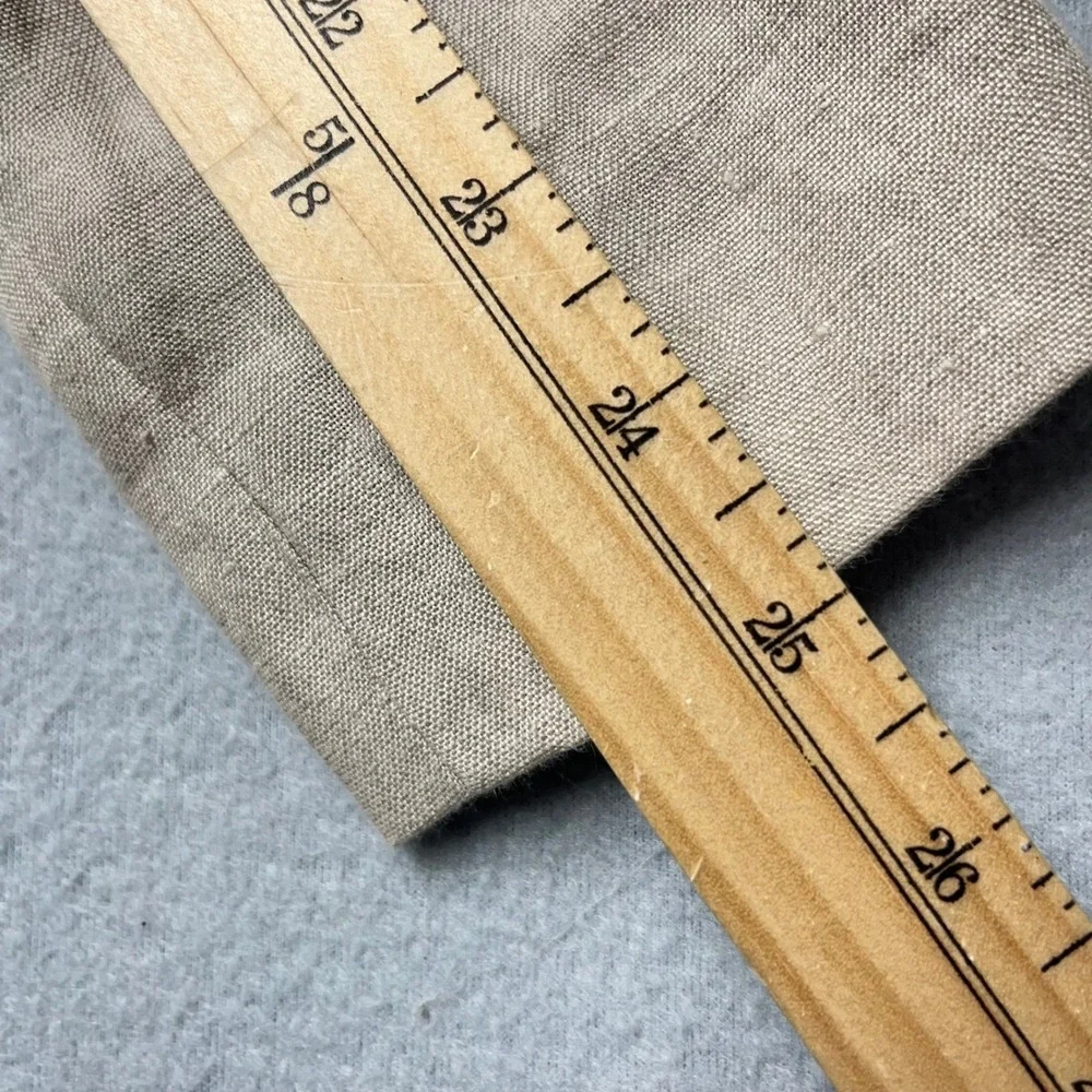 Valerie‎ Stevens Blazer Pure Linen Beige Oatmeal Two Button Suit Jacket coat